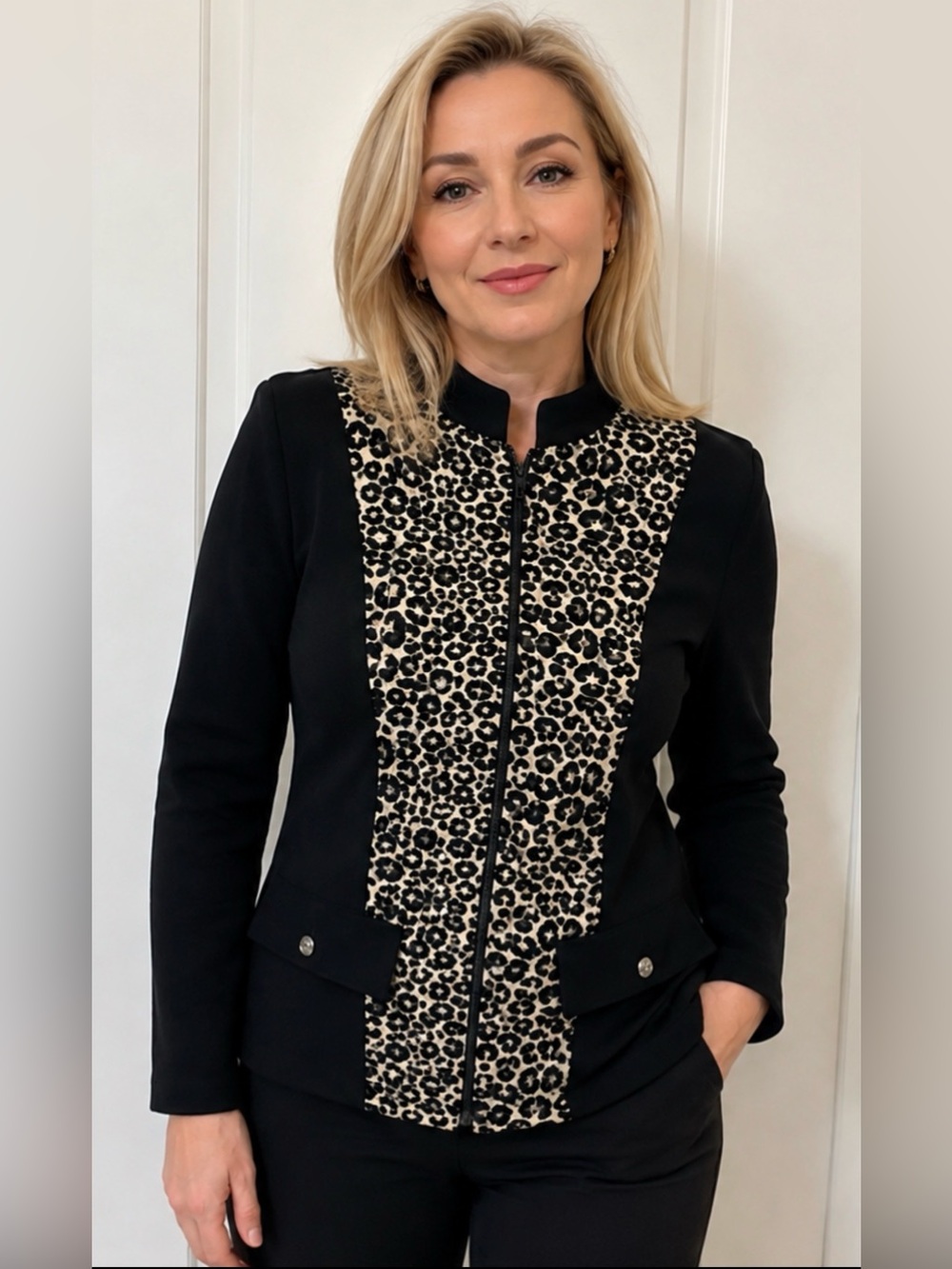 Vintage Mascara Leopard Print Jacket – Made in Canada – Size 12